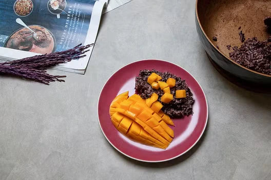 Jasberry Coconut Rice with Mango (Vegan)