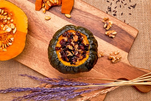 Jasberry Stuffed Pumpkin (Vegan)