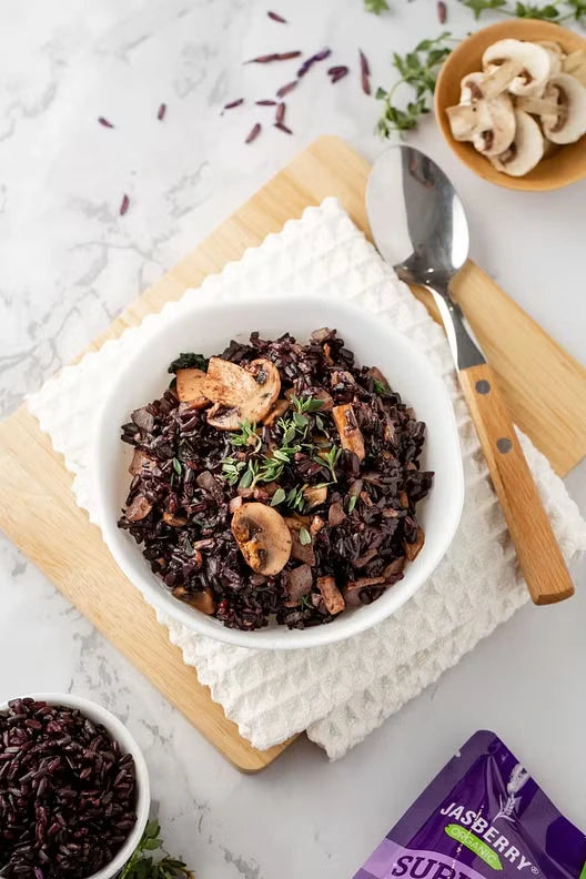 Ready-to-eat Jasberry Rice With Toasted Mushrooms